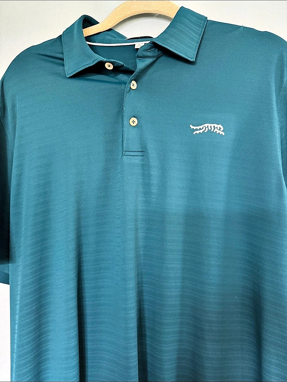 Sun Day Red Crosswind Heather Stripe Polo Men's Blue Large Like New